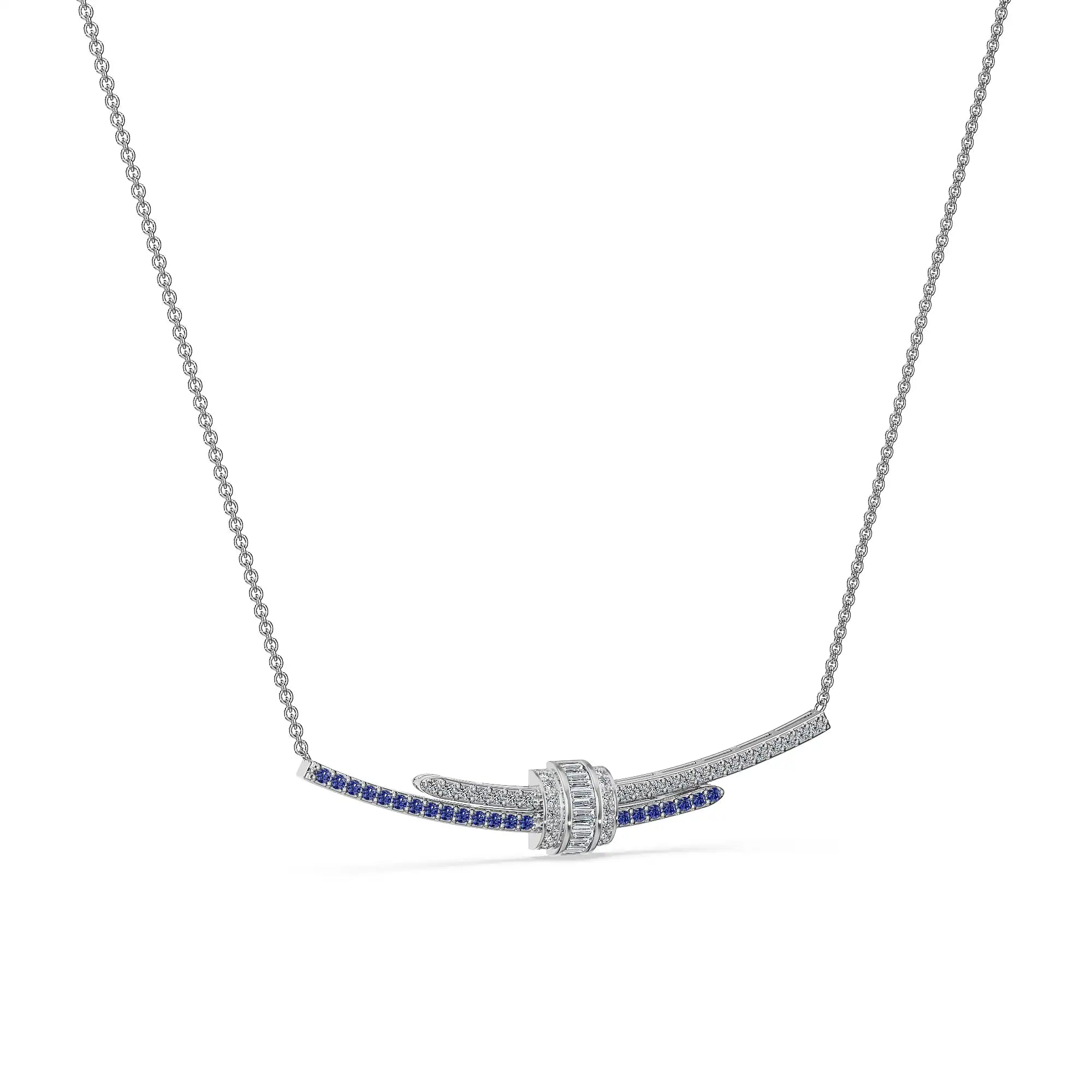 Sapphire Grace Lab Grown Diamond Necklace