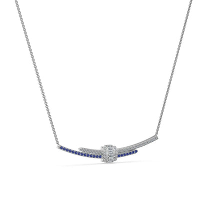 Sapphire Grace Lab Grown Diamond Necklace