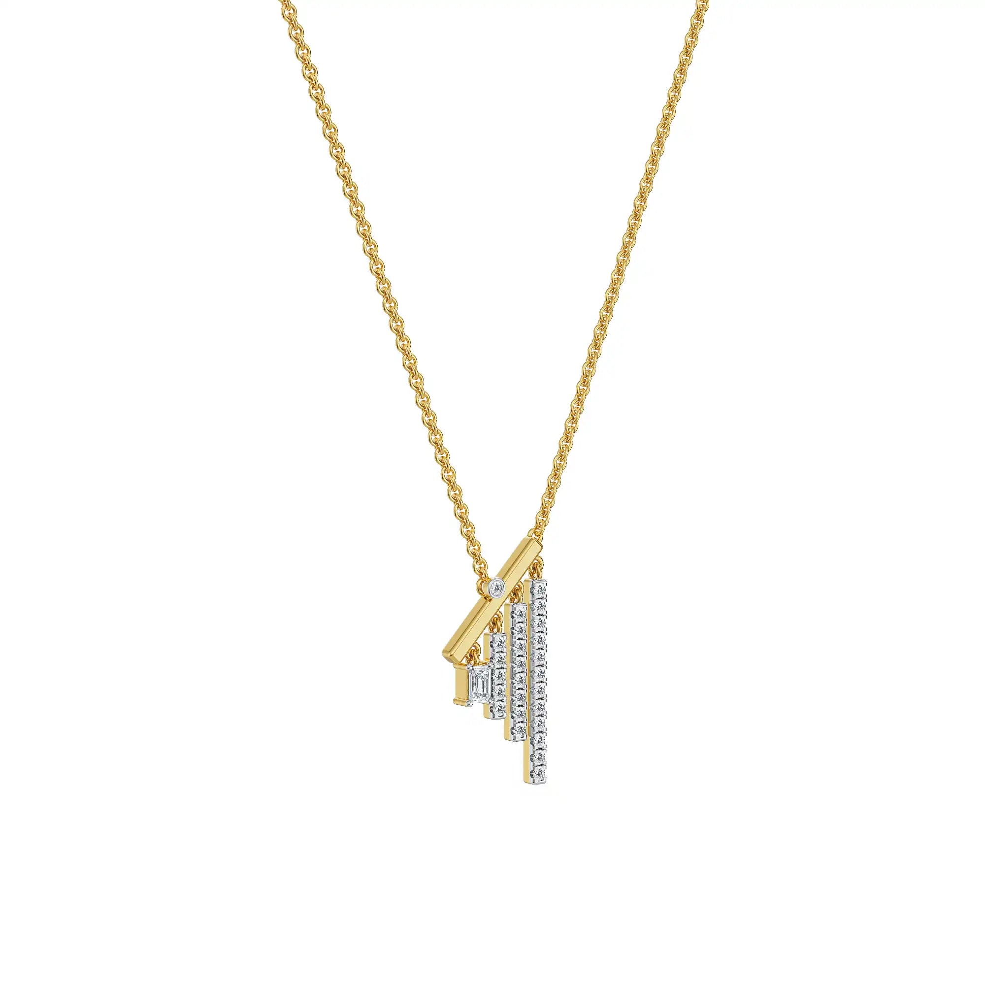 Linear Lab Grown Diamond Necklace
