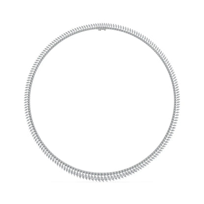 Meghan Marquise Lab-Grown Diamond Tennis Necklace