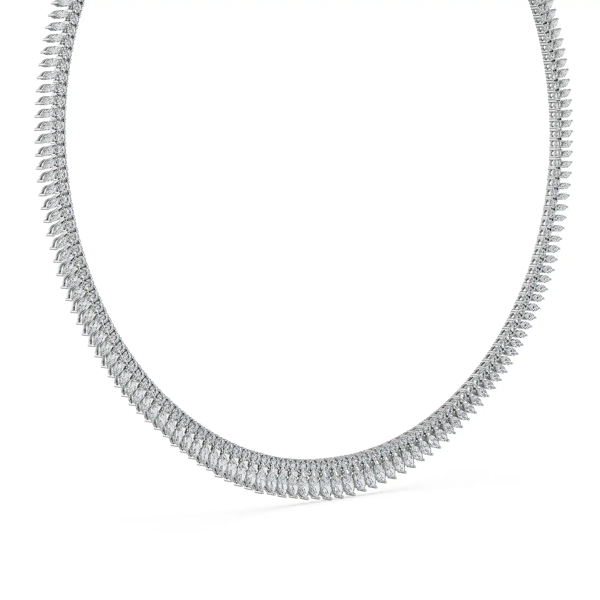 Meghan Marquise Lab-Grown Diamond Tennis Necklace