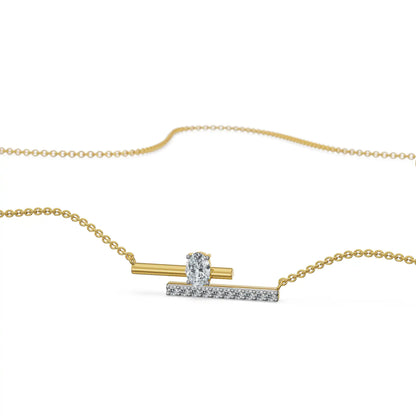 Linear Brilliance Lab Grown Diamond Necklace