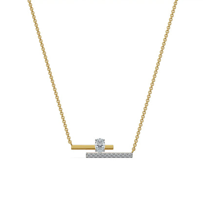 Linear Brilliance Lab Grown Diamond Necklace