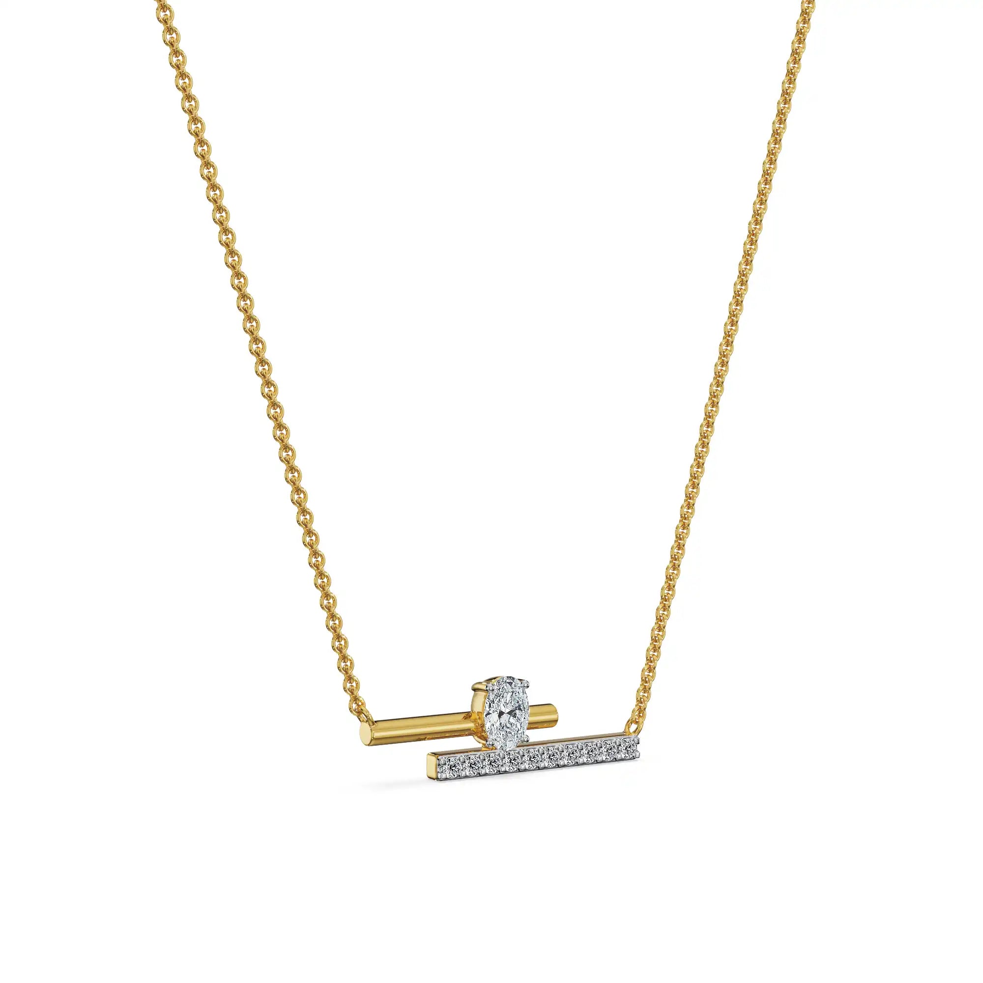 Linear Brilliance Lab Grown Diamond Necklace
