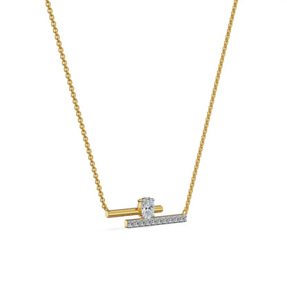 Linear Brilliance Lab Grown Diamond Necklace