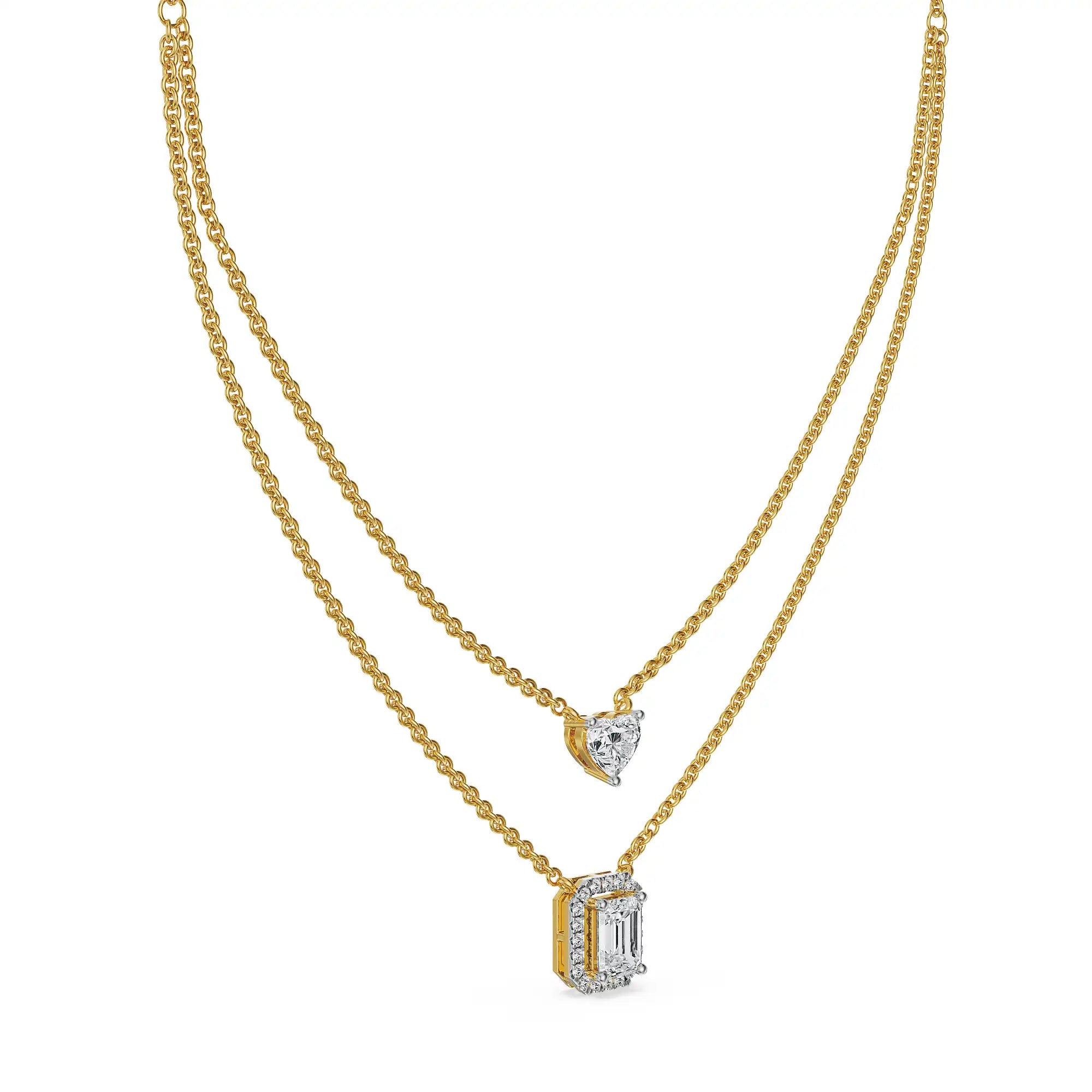 Duet Lab Grown Diamond Layered Necklace