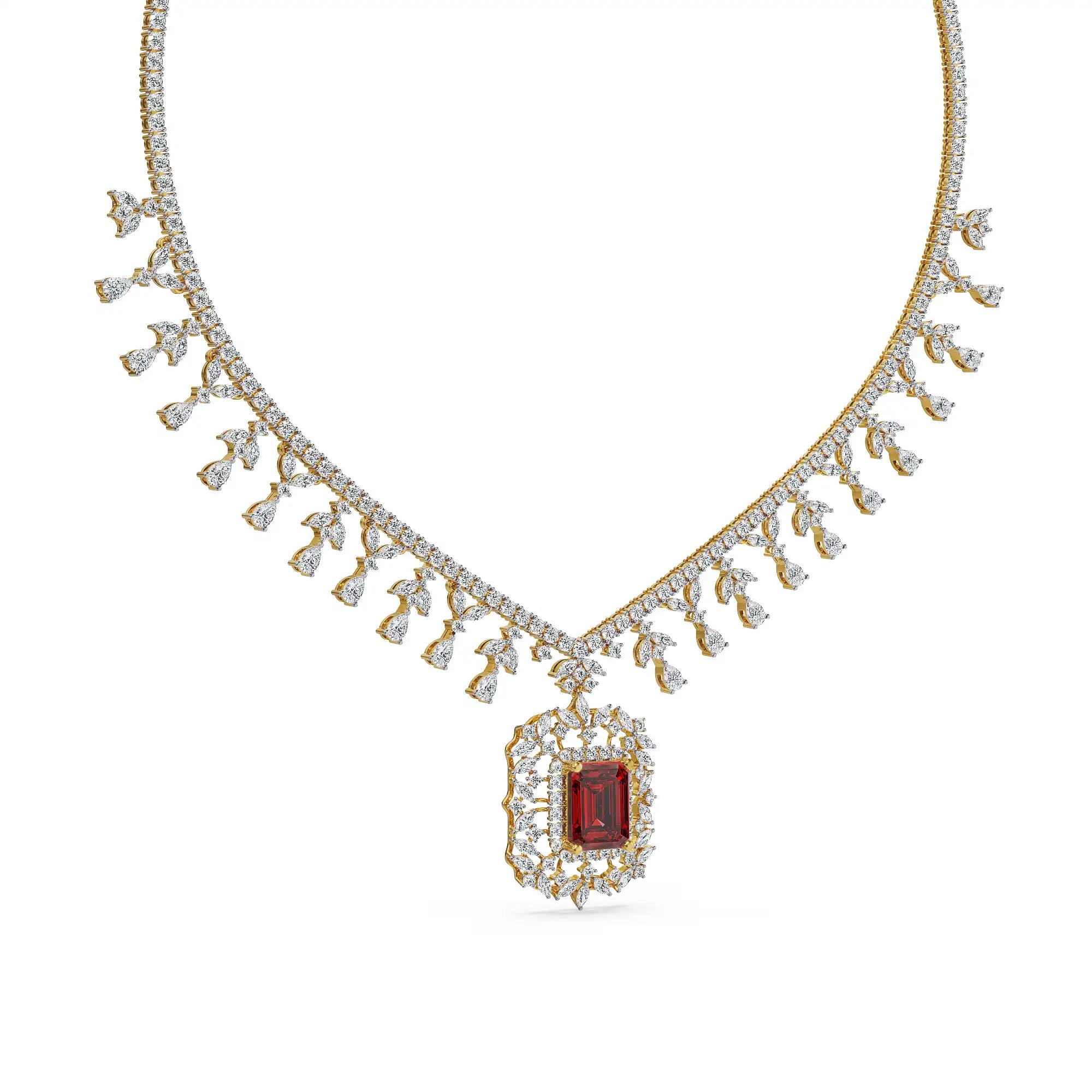 Manik Lab Grown Diamond Necklace
