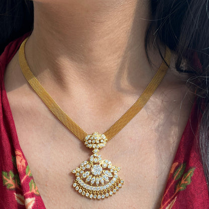 Attigai Diamond Necklace Front View