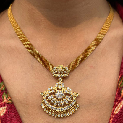 Attigai Diamond Necklace Front View