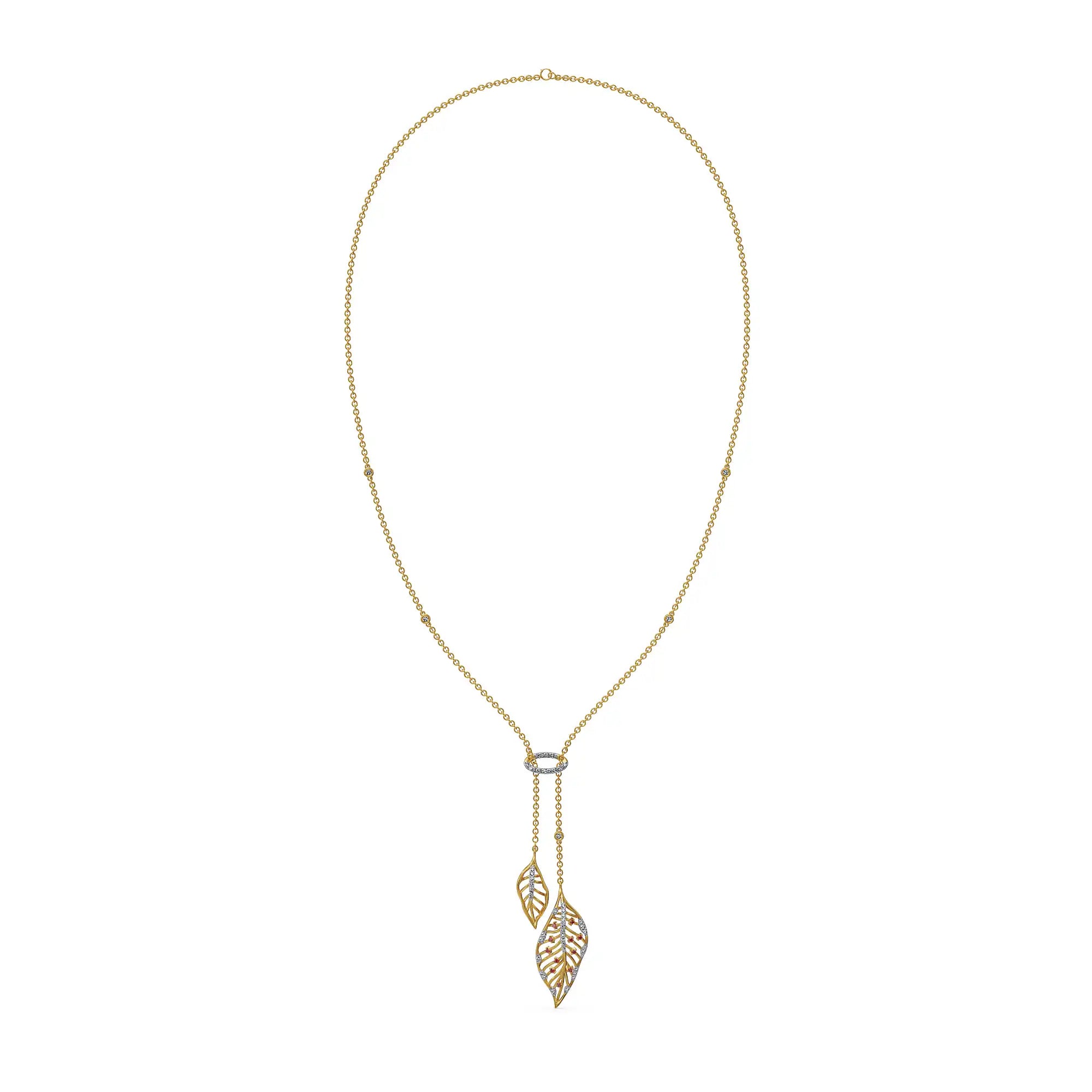 Whispering Leaves Lab Grown Diamond Necklace