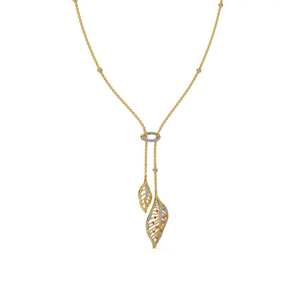 Whispering Leaves Lab Grown Diamond Necklace