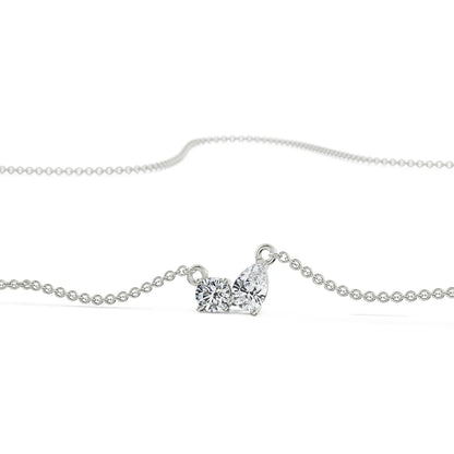 Duo Lab Grown Diamond Solitaire Necklace_in_stock