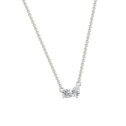 Duo Lab Grown Diamond Solitaire Necklace_in_stock