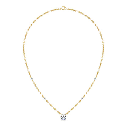 0.5 CT Solitaire Diamond Necklace Front View