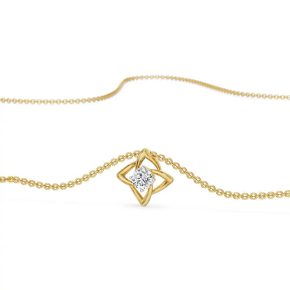 Raha Solitaire Diamond Necklace Prospective view