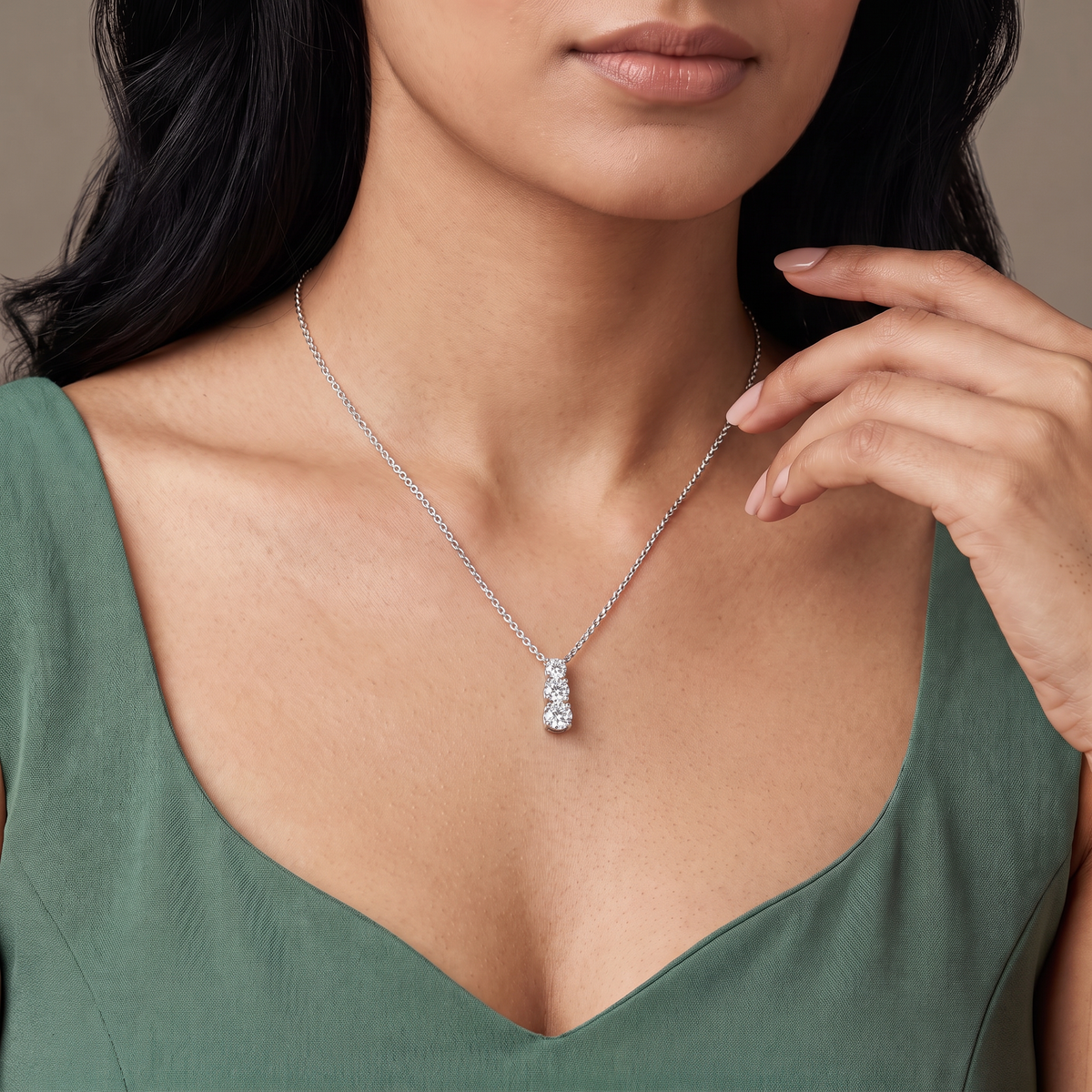 Troi Dainty Lab Diamond Necklace