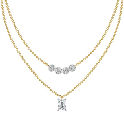 Tina Layered Lab Grown Diamond Necklace - Prospective view