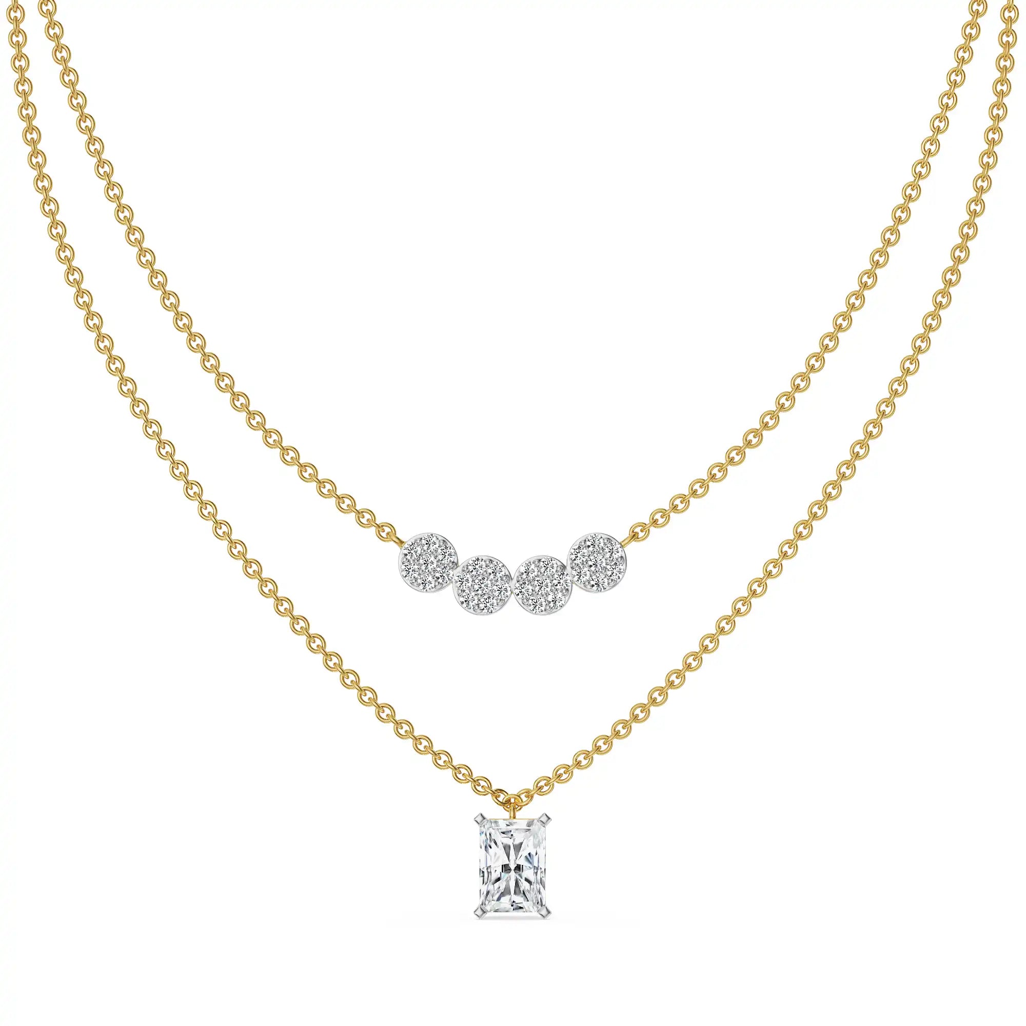 Tina Layered Lab Grown Diamond Necklace 9KT