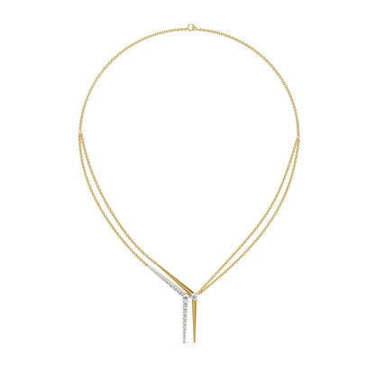 Amelia Lab Grown Diamond Necklace - Prospective view in 9KT