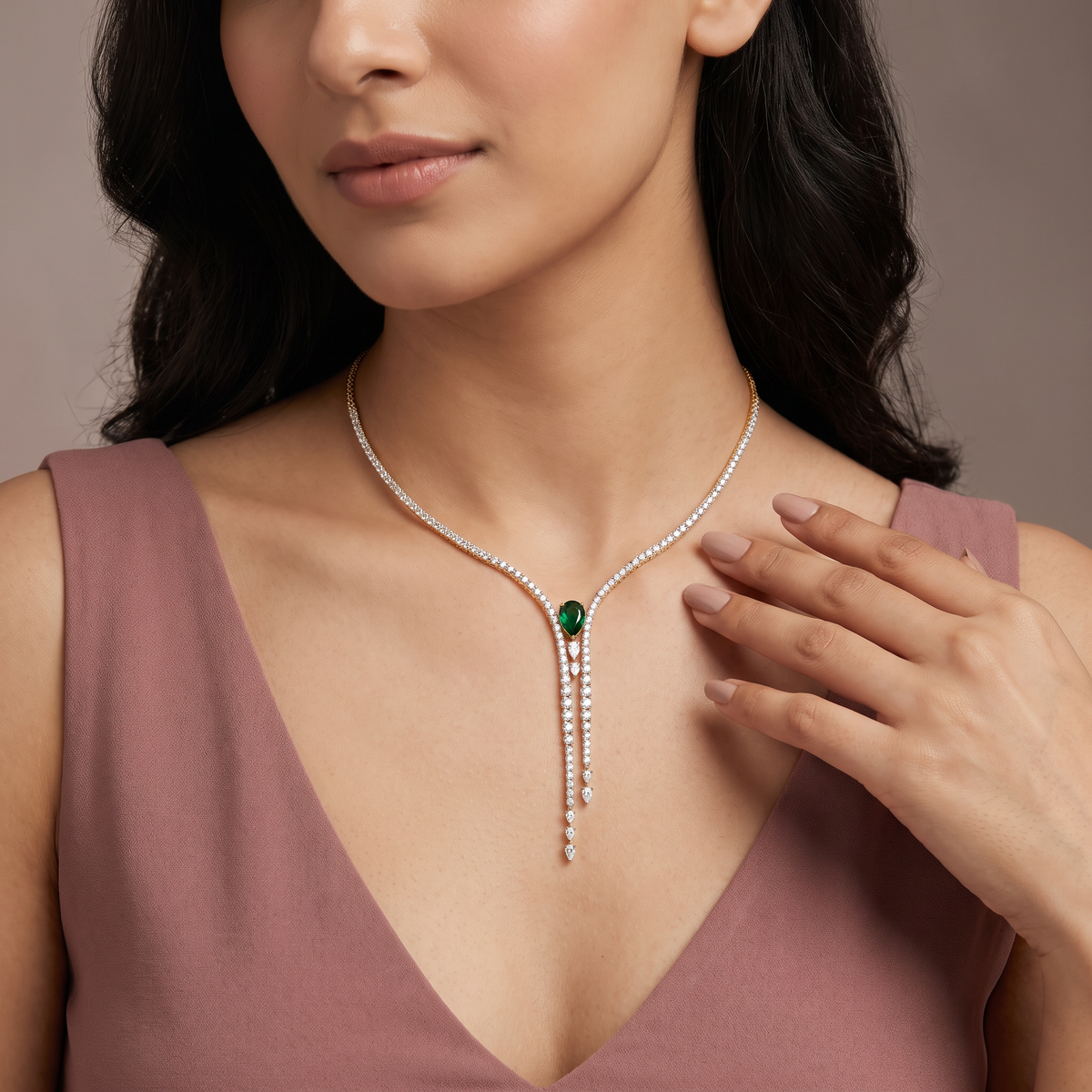 Empress Dewdrop Lab Grown Diamond Necklace
