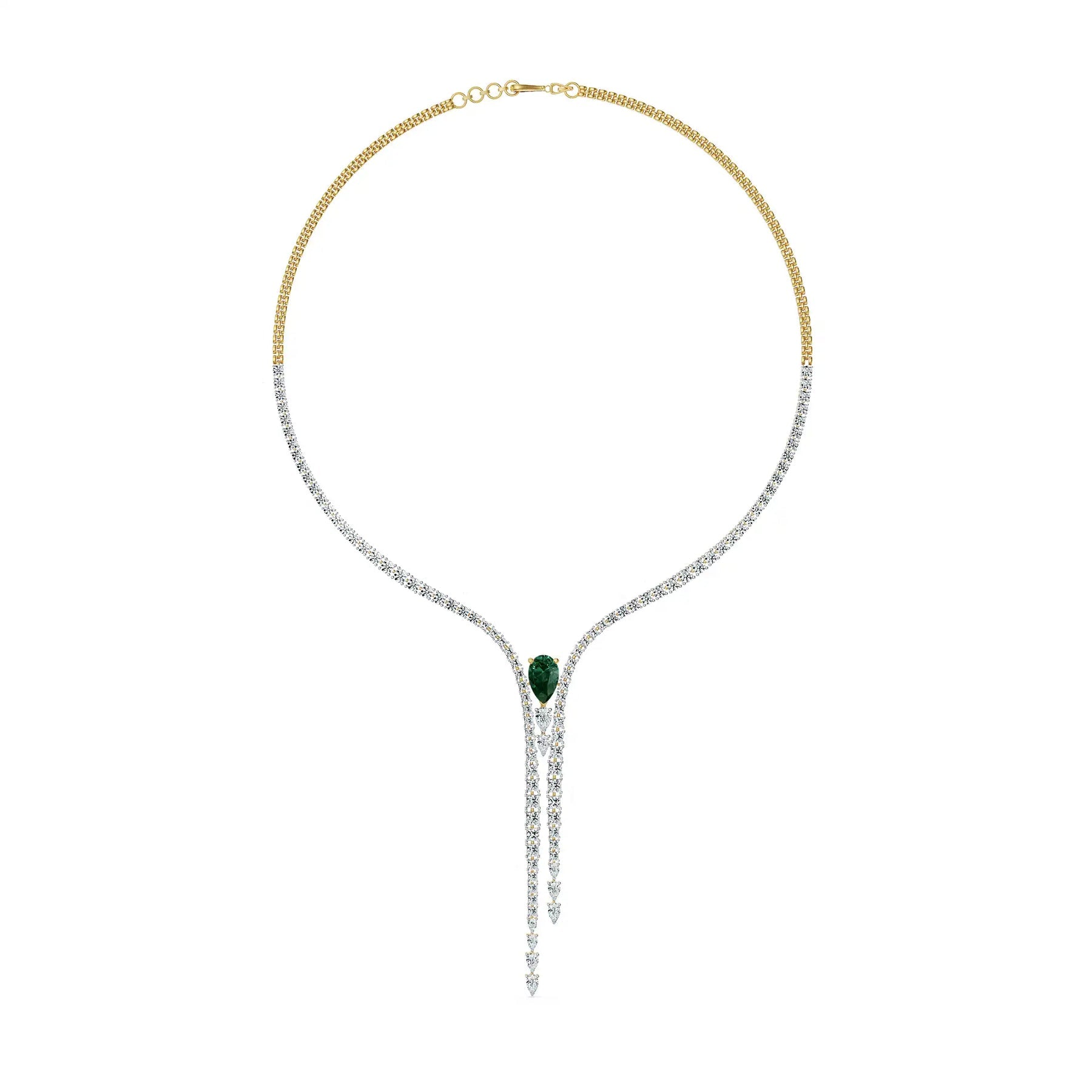 Empress Dewdrop Lab Grown Diamond Necklace - top view