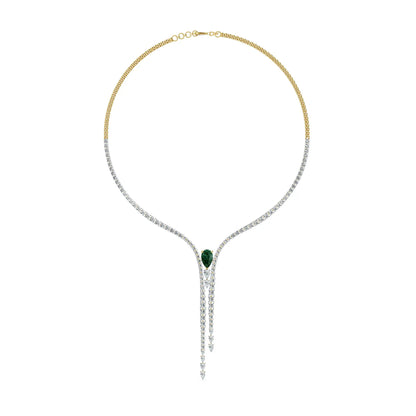 Empress Dewdrop Lab Grown Diamond Necklace - top view