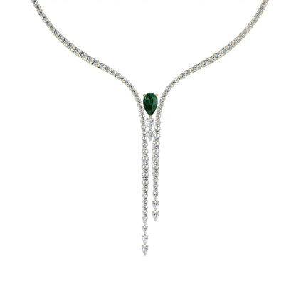 Empress Dewdrop Lab Grown Diamond Necklace - perspective view