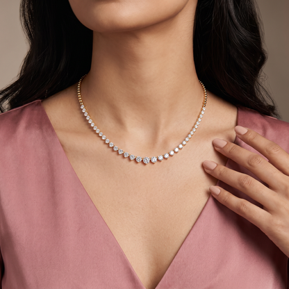 Lab Grown Diamond Tennis Necklace