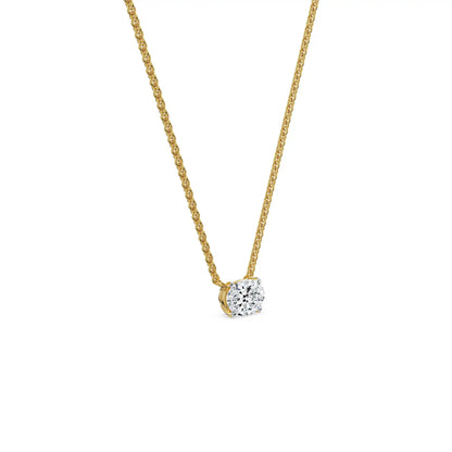 1 CT Oval Lab Grown Diamond Necklace_in-stock