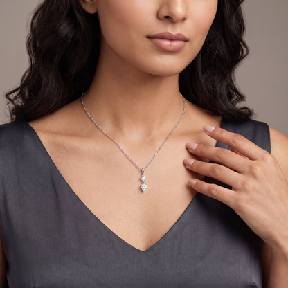 Kaya 2 Stone Lab Grown Diamond Solitaire Necklace