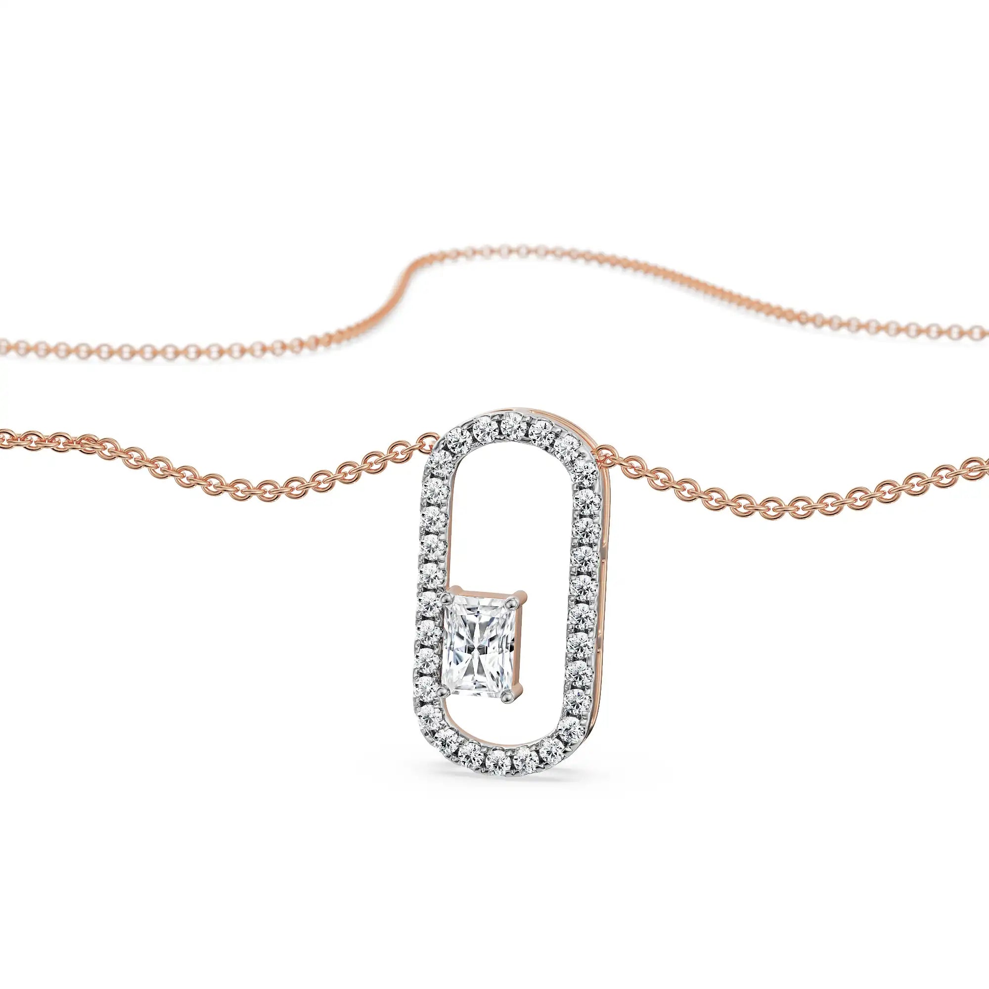 Zavya Lab Grown Diamond Necklace - Front view in 9KT