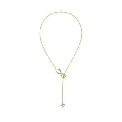 Infinity Heart Lab Grown Diamond Lariat Necklace_in-stock