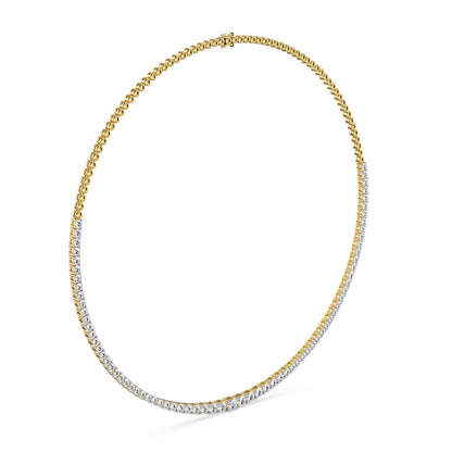 Radiant Lab Grown Diamond Tennis Necklace- side view