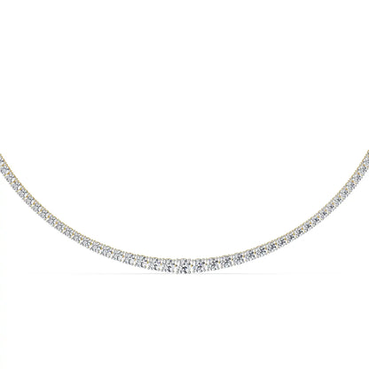 Radiant Lab Grown Diamond Tennis Necklace - top view
