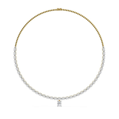 Celeste Lab Grown Diamond Tennis Necklace - front view