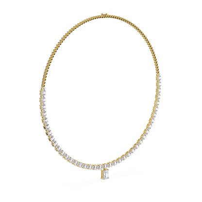 Celeste Lab Grown Diamond Tennis Necklace - side view