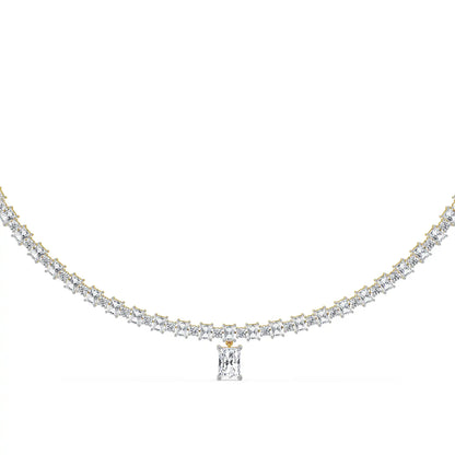 Celeste Lab Grown Diamond Tennis Necklace - perspective view