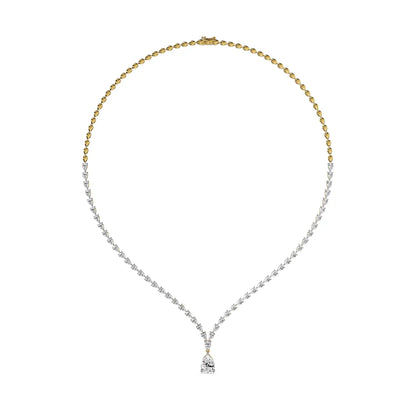 Raindrop Lab Grown Diamond Necklace - front view