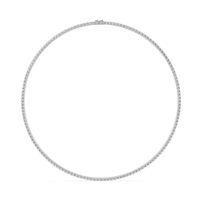Minimal Elegance Lab Grown Diamond Tennis Necklace - front view in 9KT