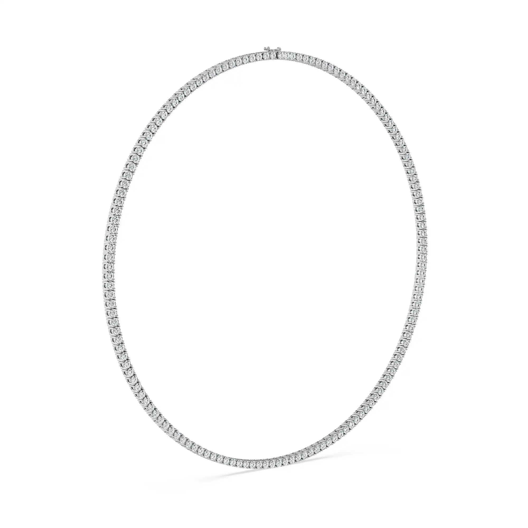 Minimal Elegance Lab Grown Diamond Tennis Necklace - side view