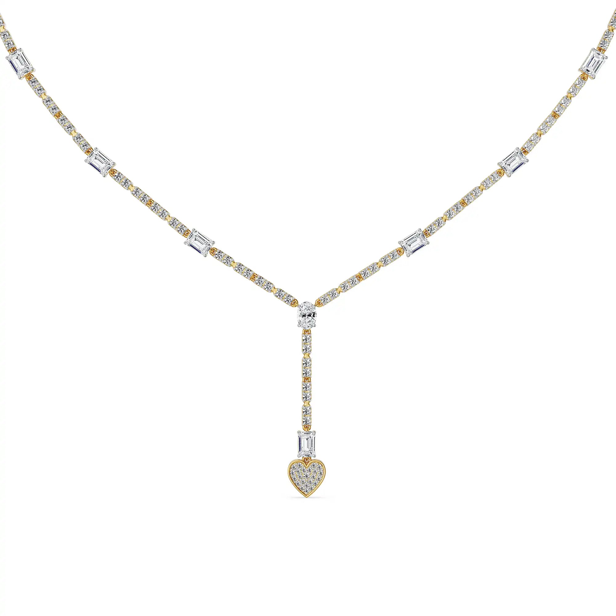 Mi Amor Lab Grown Diamond Necklace - perspective view