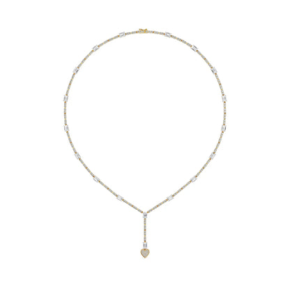 Mi Amor Lab Grown Diamond Necklace - front view in 9KT