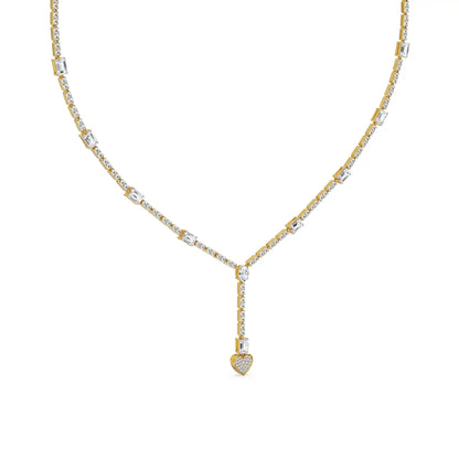 Mi Amor Lab Grown Diamond Necklace - side view