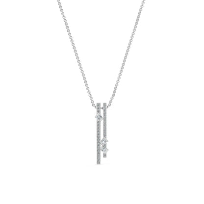 Cityscape Lab Grown Diamond Necklace - front view
