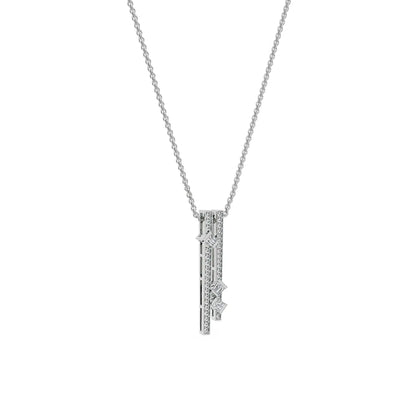 Cityscape Lab Grown Diamond Necklace - back view