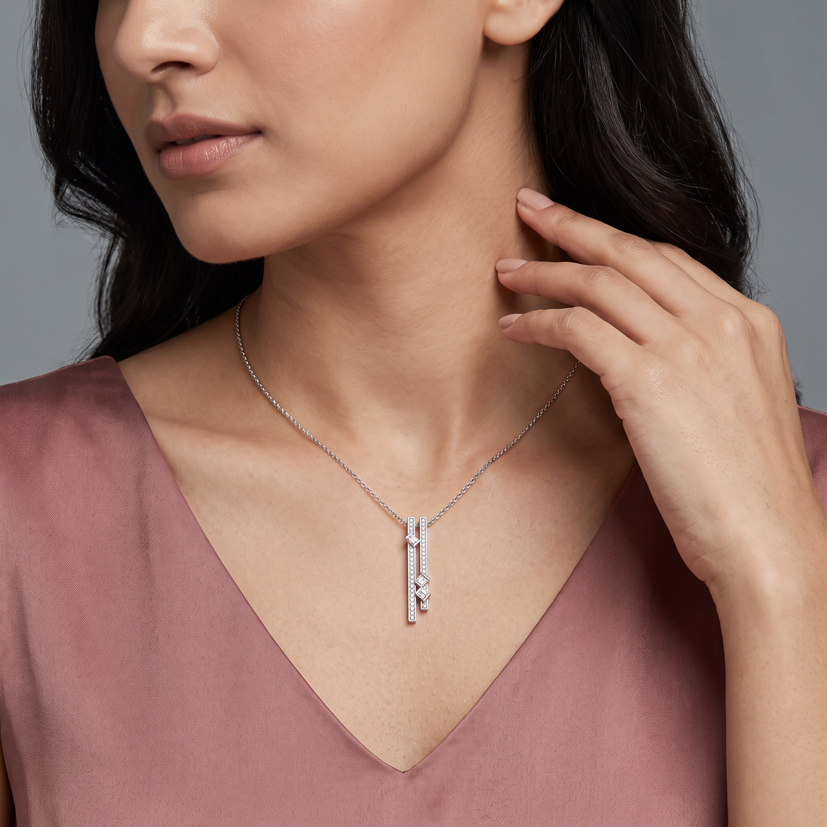Cityscape Lab Grown Diamond Necklace