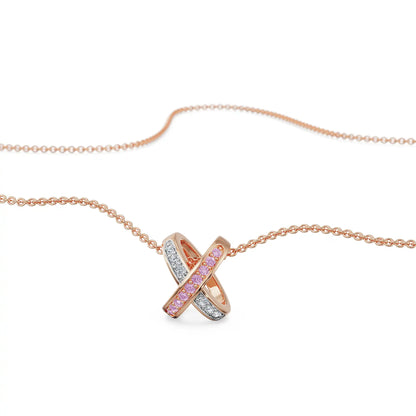 Sparkle Kriss Lab Grown Diamond Necklace - perspective view