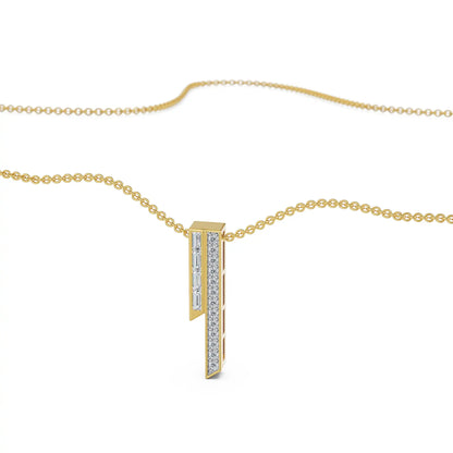 Skyline Lab Grown Diamond Necklace - perspective view