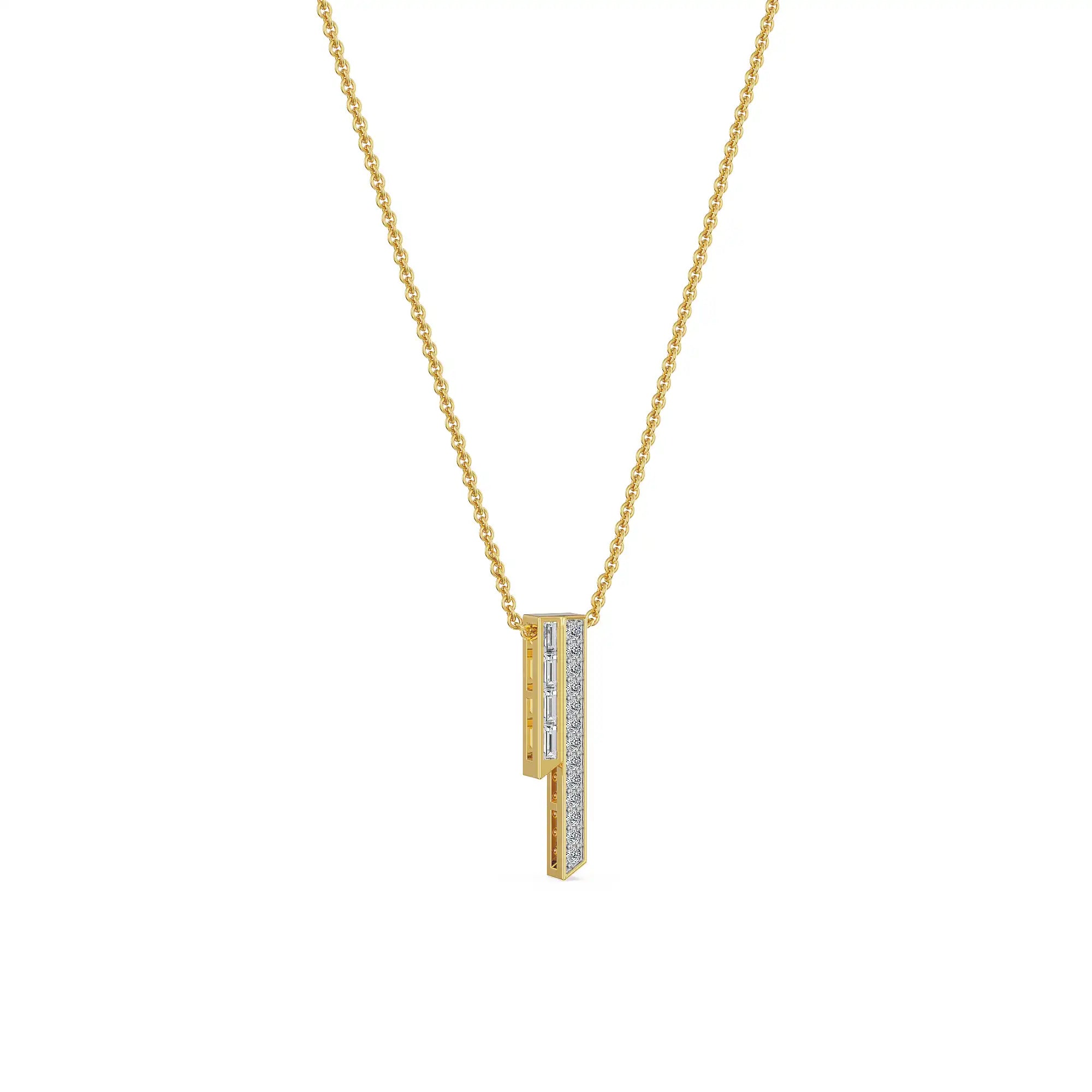 Skyline Lab Grown Diamond Necklace - side view