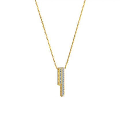 Skyline Lab Grown Diamond Necklace - side view